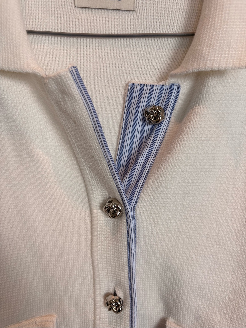 NWT Sandro Wool Cardigan with a Polo Collar - Picture 7 of 9